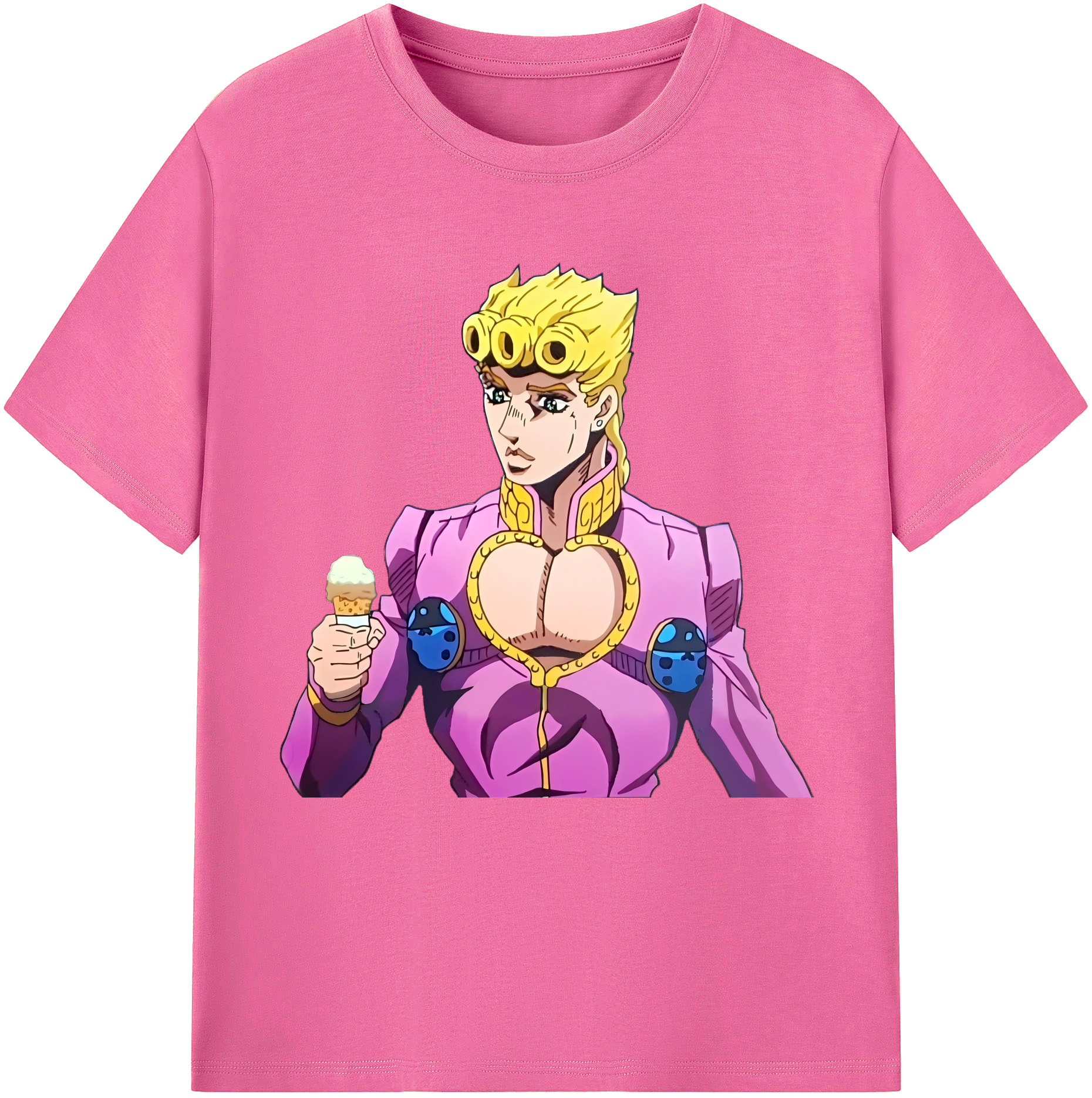 （画像用） ジョジョの奇妙な冒険 ジョルノ?ジョバァーナ JoJo's Bizarre Adventure Giorno Giovanna レディースカジュアルプリントTシャツ（綿100％）